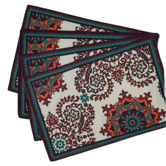 Unbranded Bohemian Placemats 19 X 13 Inches 4 pc - Picture 1 of 3
